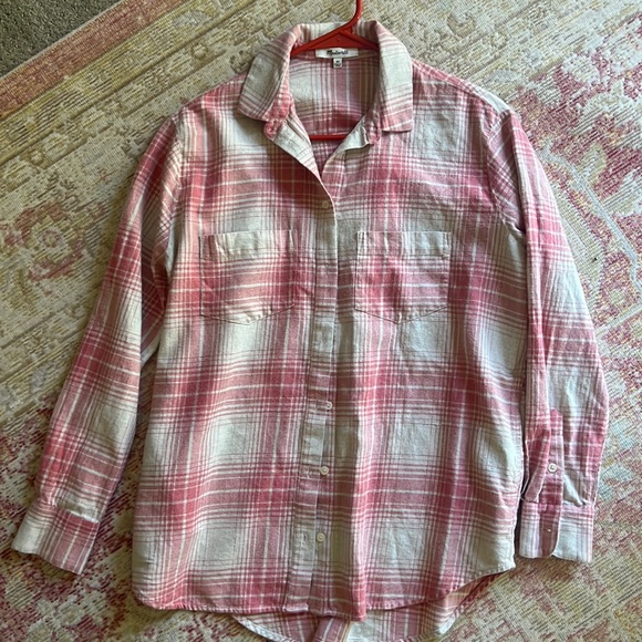 Madewell Pink Flannel - Picture 3 of 9